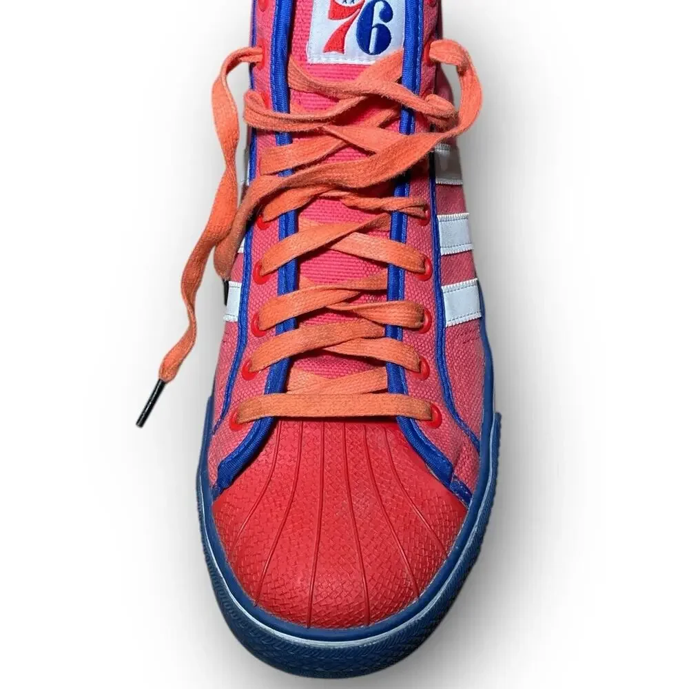 Rare Vintage Adidas‎ Hightop Philadelphia 76ers Red Men’s 10.5 Read Description